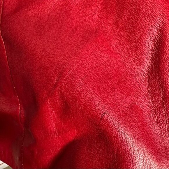 Danier Women's Red Leather Jacket - Picture 7 of 12